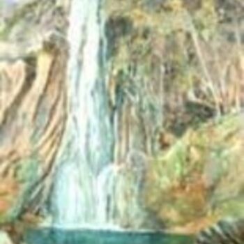 Peinture intitulée "la cascade" par Monique Navet, Œuvre d'art originale