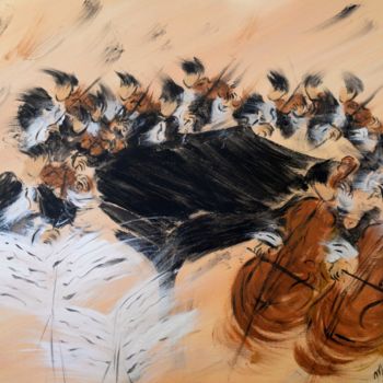 Peinture intitulée "Symphonie N°3" par Monique Perret, Œuvre d'art originale, Acrylique Monté sur Châssis en bois