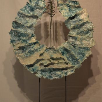 Sculptuur getiteld "Turquoise" door Monique Schoonenburg (MSC), Origineel Kunstwerk