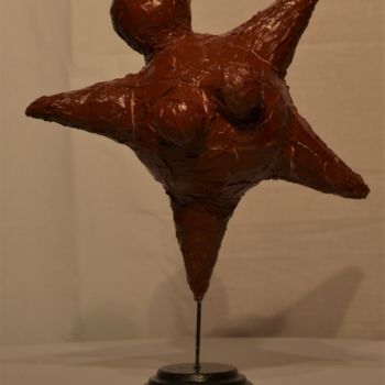 Sculpture intitulée "Dikke mama rouge" par Monique Schoonenburg (MSC), Œuvre d'art originale