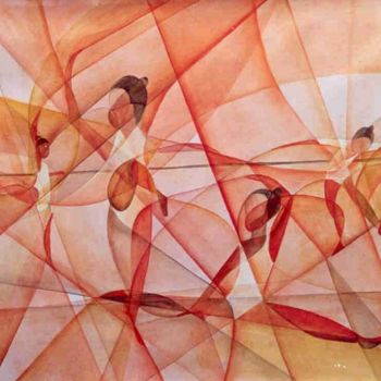 Pintura intitulada "danse" por Monique Tackels, Obras de arte originais, Óleo