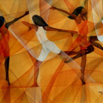 Painting titled "Danseuses" by Monique Tackels, Original Artwork, Oil