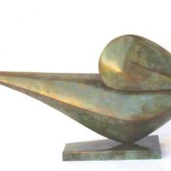 Sculpture intitulée "Le Cygne - 2 -" par Monique Vivian, Œuvre d'art originale, Métaux