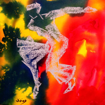 Painting titled "Ballet - Le Corsair…" by Monique Vivian, Original Artwork, Pastel