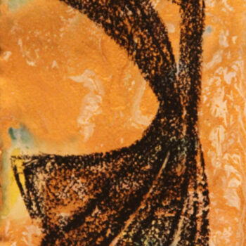 「La Femme Papillon」というタイトルの絵画 Monique Vivianによって, オリジナルのアートワーク, パステル