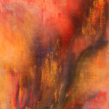 Картина под названием "Forêt en Flammes" - Monique Vivian, Подлинное произведение искусства