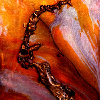 Sculpture titled "Le Serpent - Symbol…" by Monique Vivian, Original Artwork, Metals