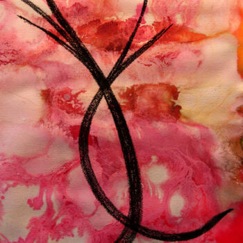 Pittura intitolato "Le Serpent - Symbol…" da Monique Vivian, Opera d'arte originale, Pastello