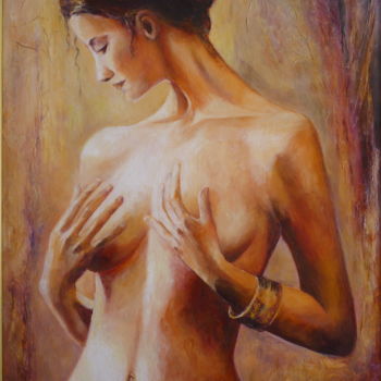 Painting titled "NU AU BRACELET OU E…" by Monique Yenco Fusella, Original Artwork