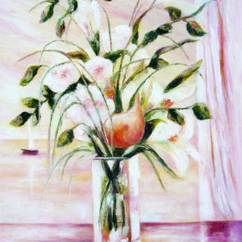 Malarstwo zatytułowany „le bouquet d'Eliane” autorstwa Monique Yenco Fusella, Oryginalna praca, Olej