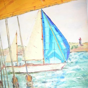 Painting titled "Brest 2004" by Monique Blons Baudouin, Original Artwork