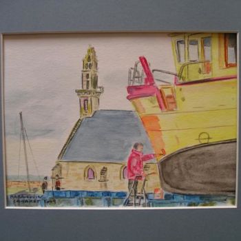 Schilderij getiteld "Camaret" door Monique Blons Baudouin, Origineel Kunstwerk