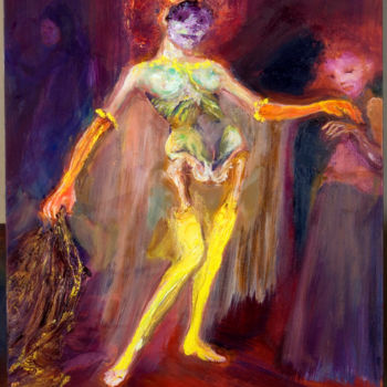 Pittura intitolato "5-12-81x60-la-mort-…" da André Helluin, Opera d'arte originale, Olio