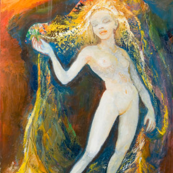 Malarstwo zatytułowany „5-2011-100x65-beaut…” autorstwa André Helluin, Oryginalna praca, Olej