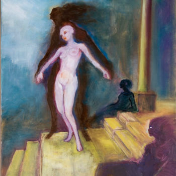 Peinture intitulée "Voyage vers le myst…" par André Helluin, Œuvre d'art originale, Huile