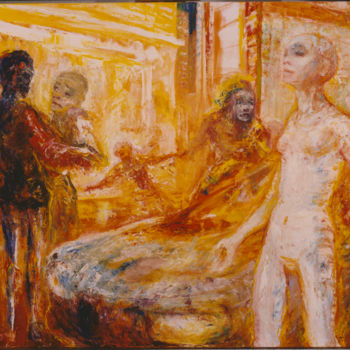 제목이 "Un ange passe..."인 미술작품 André Helluin로, 원작, 기름