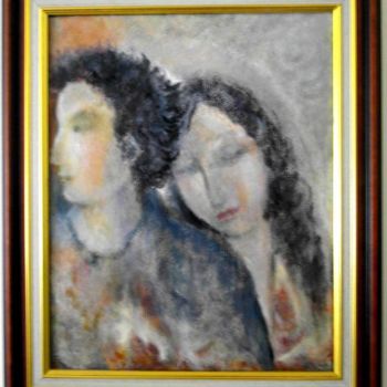 Painting titled "Couple II" by Monique Salazar, Original Artwork