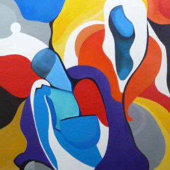 Картина под названием "SIN TITULO" - Monica Lowenberg, Подлинное произведение искусства, Масло