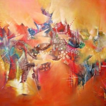 Painting titled "Fantasia Inconscien…" by Monokka, Original Artwork, Oil