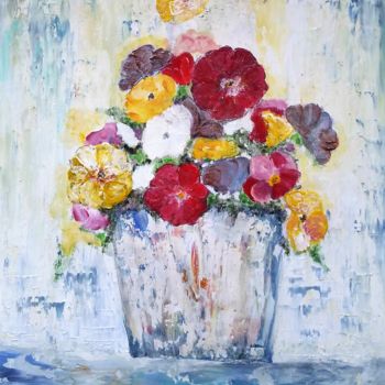 Painting titled "bouquet de printemp…" by Monro, Original Artwork