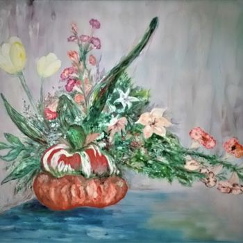 Malarstwo zatytułowany „bouquet au giraumon…” autorstwa Monro, Oryginalna praca, Inny