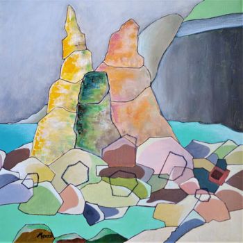 Malerei mit dem Titel "belle ile en mer.jpg" von Monro, Original-Kunstwerk, Acryl