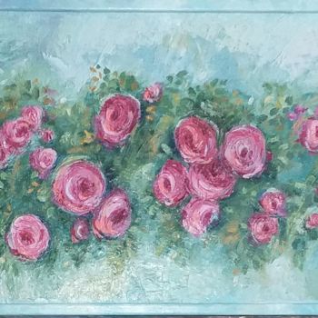 Pintura titulada "Roses roses" por Rosa Montal Riba, Obra de arte original, Oleo