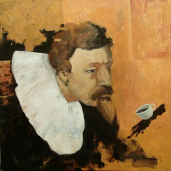 Painting titled "Lector de Borras" by Matías Montero Lacasa, Original Artwork