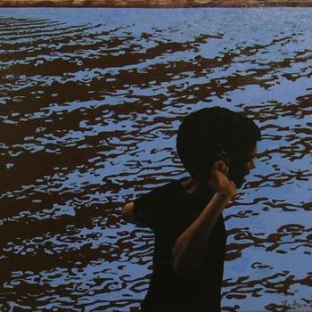 Pintura titulada "En el agua" por Matías Montero Lacasa, Obra de arte original