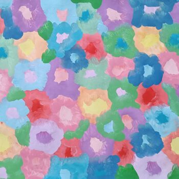 Painting titled "Flowers" by Montse Barberà Pujol, Original Artwork, Gouache