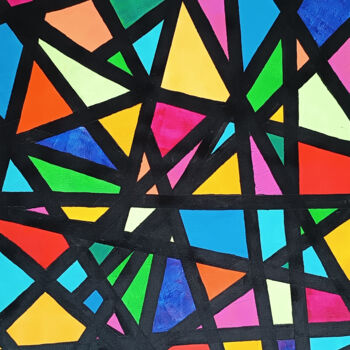 Painting titled "Geometric" by Montse Barberà Pujol, Original Artwork, Acrylic