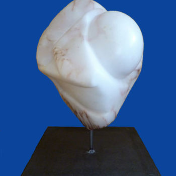 Sculpture titled "Albatre" by Monyke Mine-Lamare, Original Artwork, Stone