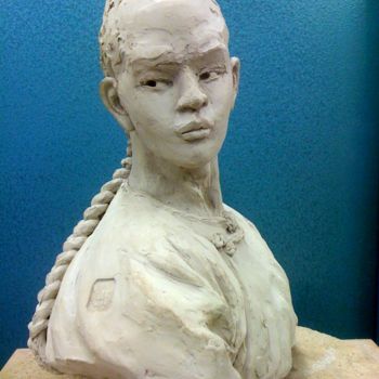 Sculpture titled "chinois" by Monyke Mine-Lamare, Original Artwork, Terra cotta