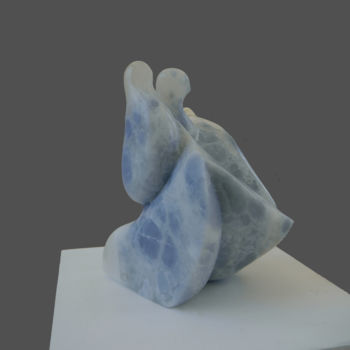 Sculpture titled "oiseaux" by Monyke Mine-Lamare, Original Artwork, Stone