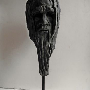Sculpture titled "Neptune" by Monyke Mine-Lamare, Original Artwork, Terra cotta