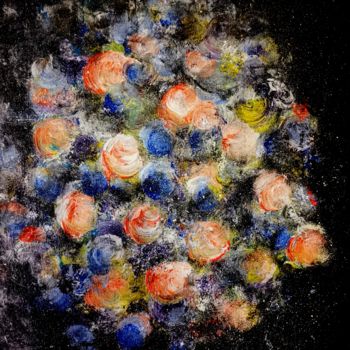 Malerei mit dem Titel "Illusion Flowers" von Karma Castilho, Original-Kunstwerk, Acryl