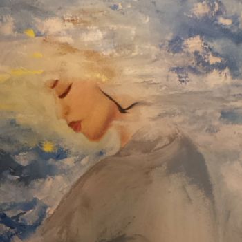 Картина под названием "Голова в облаках" - Vsarabi, Подлинное произведение искусства, Масло