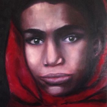 Painting titled "Young woman" by Charmaine Moore, Original Artwork, Oil