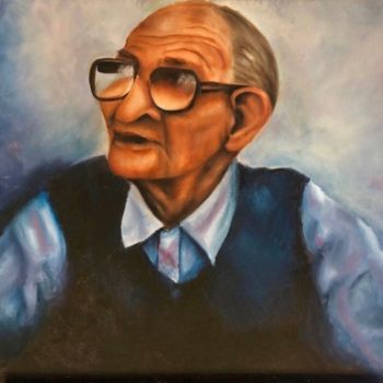 Pintura intitulada "Grandpa" por Charmaine Moore, Obras de arte originais, Óleo