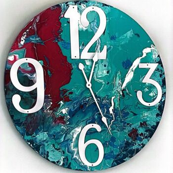 제목이 "Clock art"인 미술작품 Charmaine Moore로, 원작, 아크릴 목재 패널에 장착됨