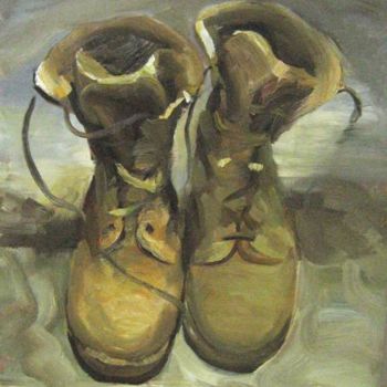 Pintura titulada "shoe" por Yi Rong Yang, Obra de arte original