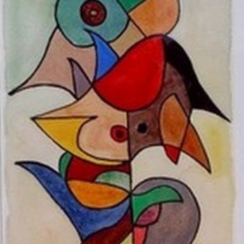 "Oiseaux masqués" başlıklı Tablo Bernadette Mora tarafından, Orijinal sanat