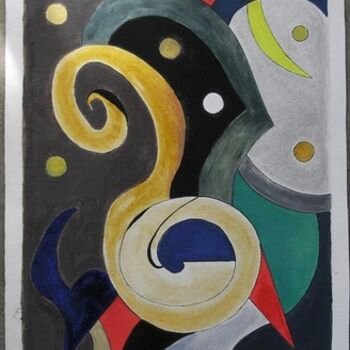 Painting titled "Jazz" by Bernadette Mora, Original Artwork