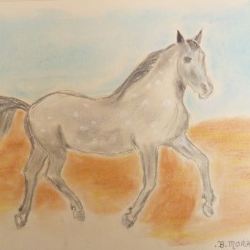 Dessin intitulée "caballo.jpg" par Bernadette Mora, Œuvre d'art originale, Autre