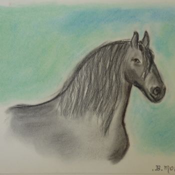 Zeichnungen mit dem Titel "caballoconazul.jpg" von Bernadette Mora, Original-Kunstwerk, Andere