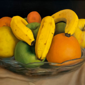 Peinture intitulée "fruits" par Morakisvang, Œuvre d'art originale, Huile