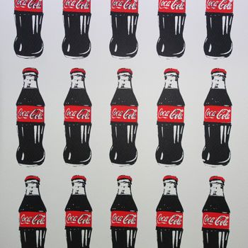 「coke-safe.jpg」というタイトルの製版 Jesús Moreによって, オリジナルのアートワーク, スクリーン印刷