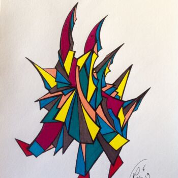 Tekening getiteld "FOIRE" door Moreau Franck Didier, Origineel Kunstwerk, Gelpen