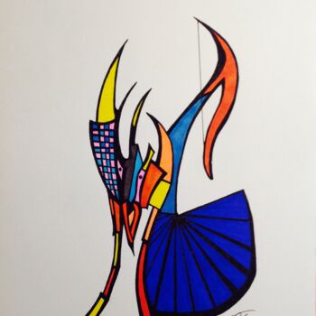 Tekening getiteld "ARC" door Moreau Franck Didier, Origineel Kunstwerk, Gelpen