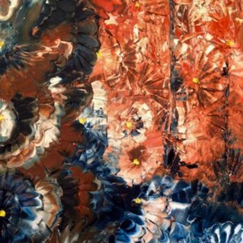 Peinture intitulée "Fleurs du mal (Fleu…" par Moreau Franck Didier, Œuvre d'art originale, Huile